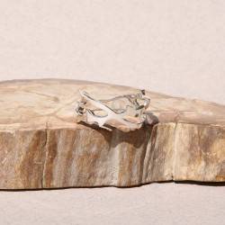 Madavazaha - bague ronces et épines en argent petit modèle-ajourée et polie-vue de côté gauche