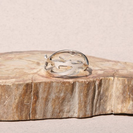 Madavazaha - bague ronces et épines en argent petit modèle-ajourée et polie-vue de derrière